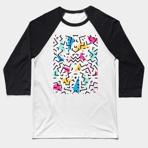 90's Dizzy Funky Colorful Pattern Baseball T-Shirt by Tobe_Fonseca